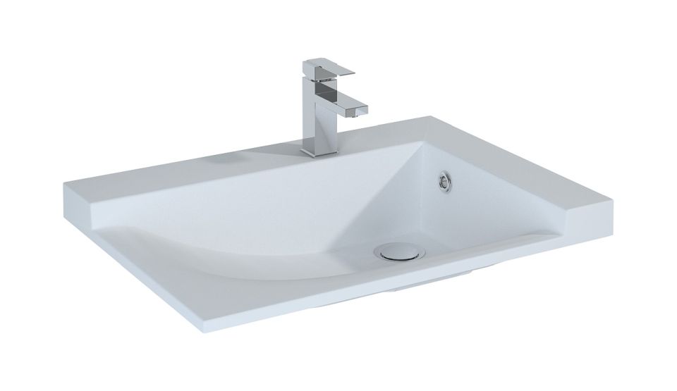 Elita Metis mosdótál 72x50 cm négyszögletes beépíthető fehér RE040700098060