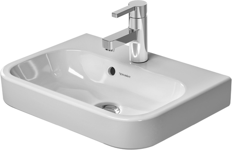 Duravit Happy D.2 mosdótál 50x36 cm félkör alakú beépíthető fehér 07105000001