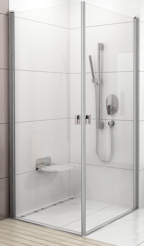 Ravak Chrome zuhanyajtók 90 cm dönthető fehér fényes/átlátszó üveg 1QV70101Z1