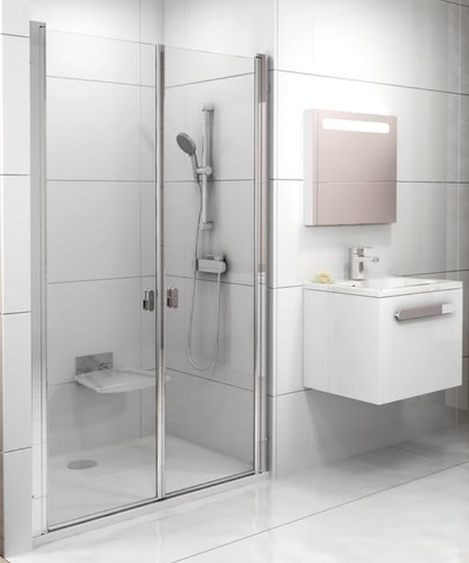 Ravak Chrome zuhanyajtók 90 cm dönthető alumínium fényes/átlátszó üveg 0QV7CC0LZ1