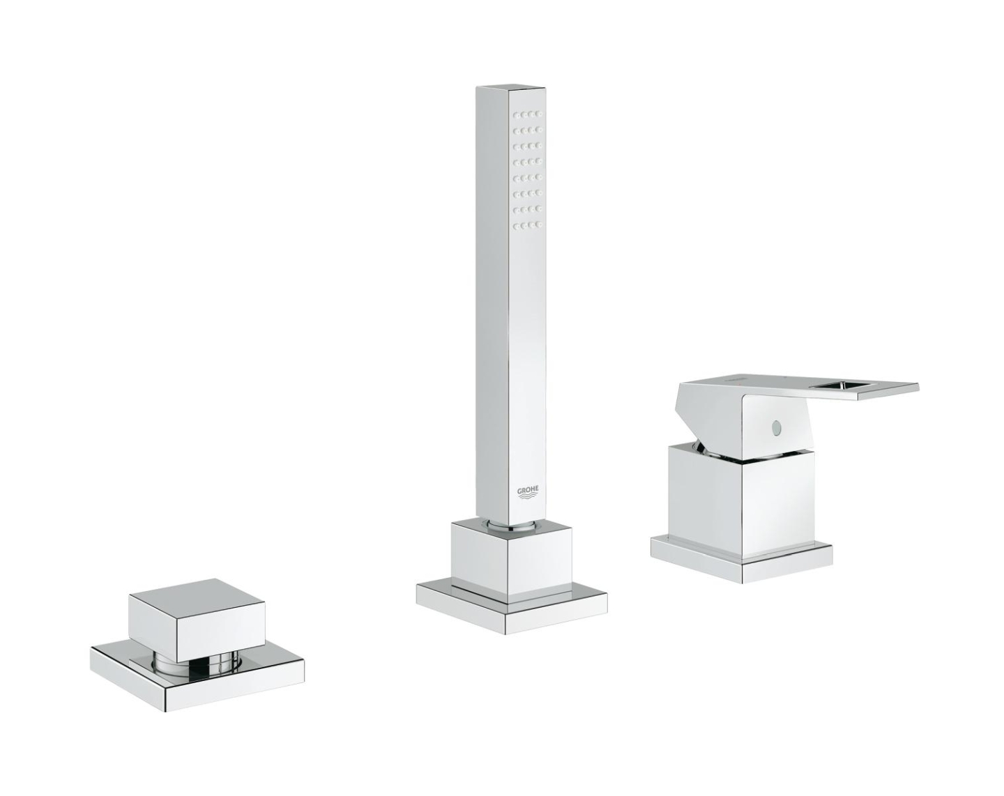 Grohe Eurocube kád és zuhany csaptelep fürdőkád fölé StarLight Chrome 19966000