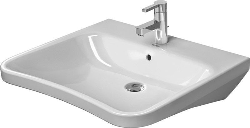 Duravit DuraStyle mosdótál 65x57 cm négyszögletes klasszikus mozgássérülteknek fehér 2329650000