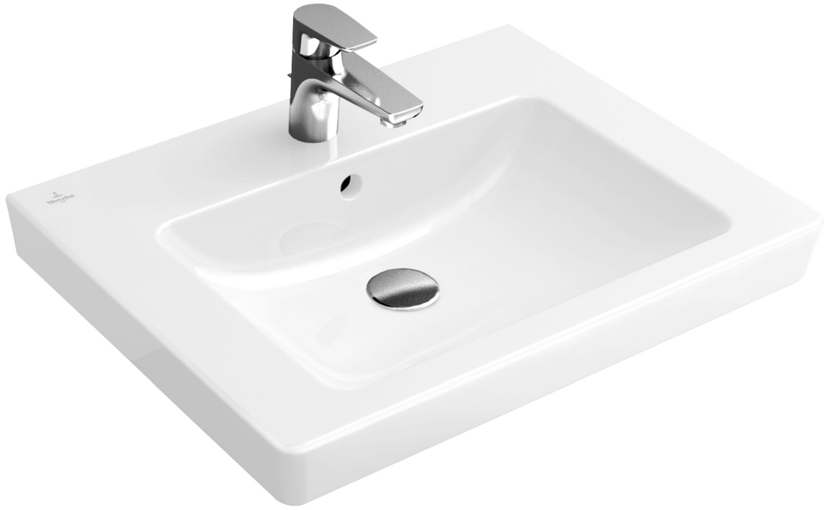Villeroy & Boch Subway 2.0 mosdótál 65x47 cm négyszögletes klasszikus-beépíthető fehér 7113KG01