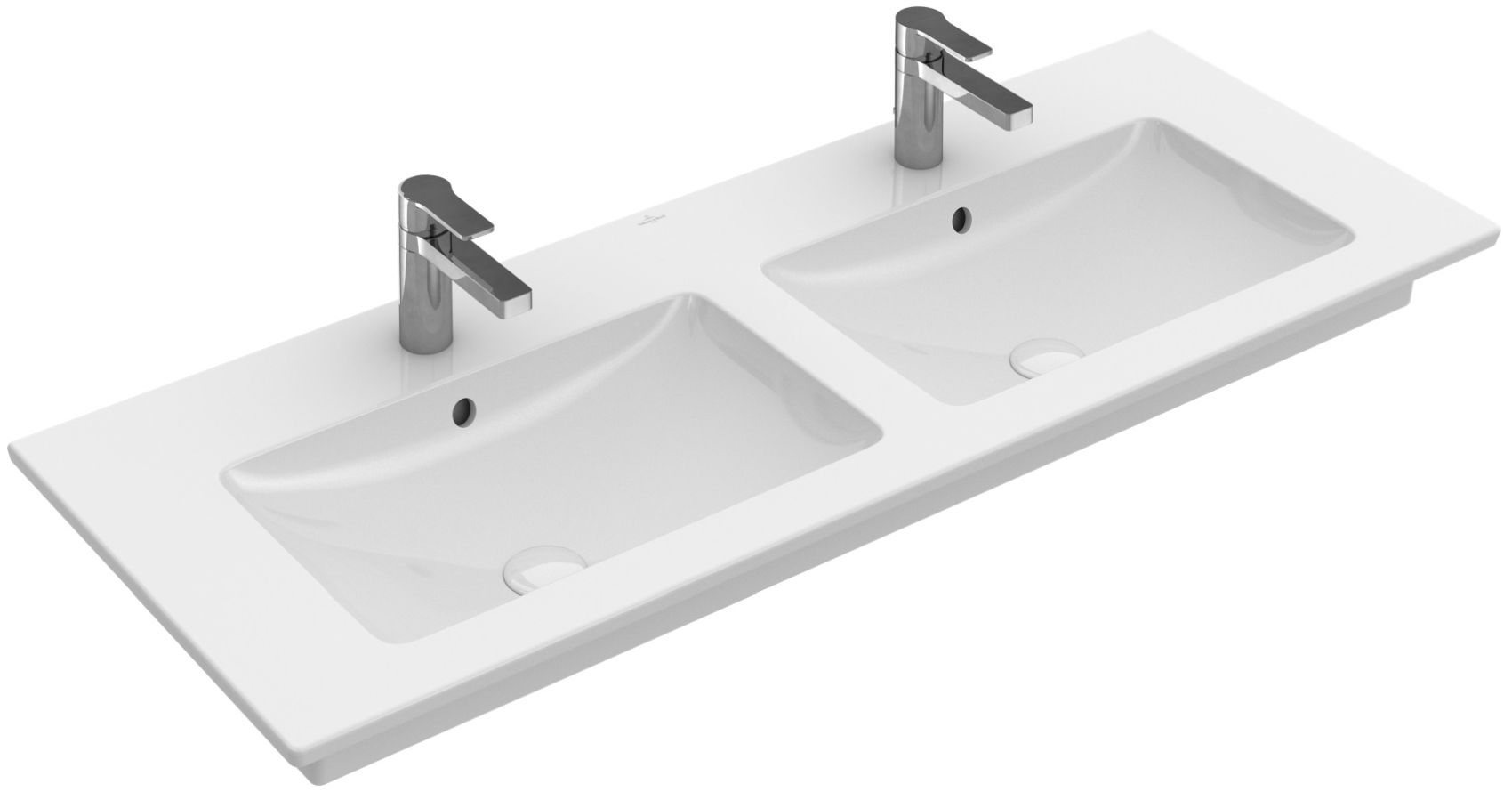 Villeroy & Boch Venticello mosdótál 130x50 cm négyszögletes klasszikus-beépíthető-dupla fehér 4111DJR1
