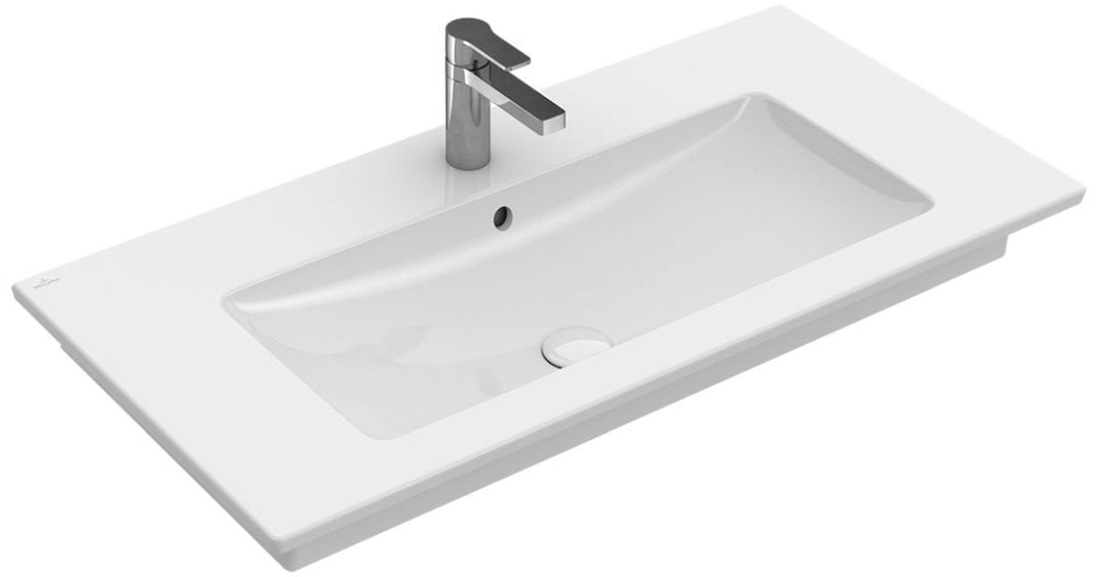 Villeroy & Boch Venticello mosdótál 100x50 cm négyszögletes klasszikus-beépíthető-pulttal együtt fehér 4104AK01