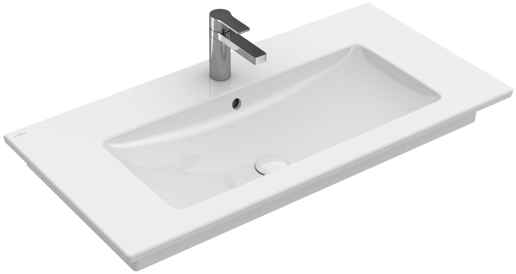 Villeroy & Boch Venticello mosdótál 80x50 cm négyszögletes klasszikus-beépíthető-pulttal együtt fehér 41048LR1