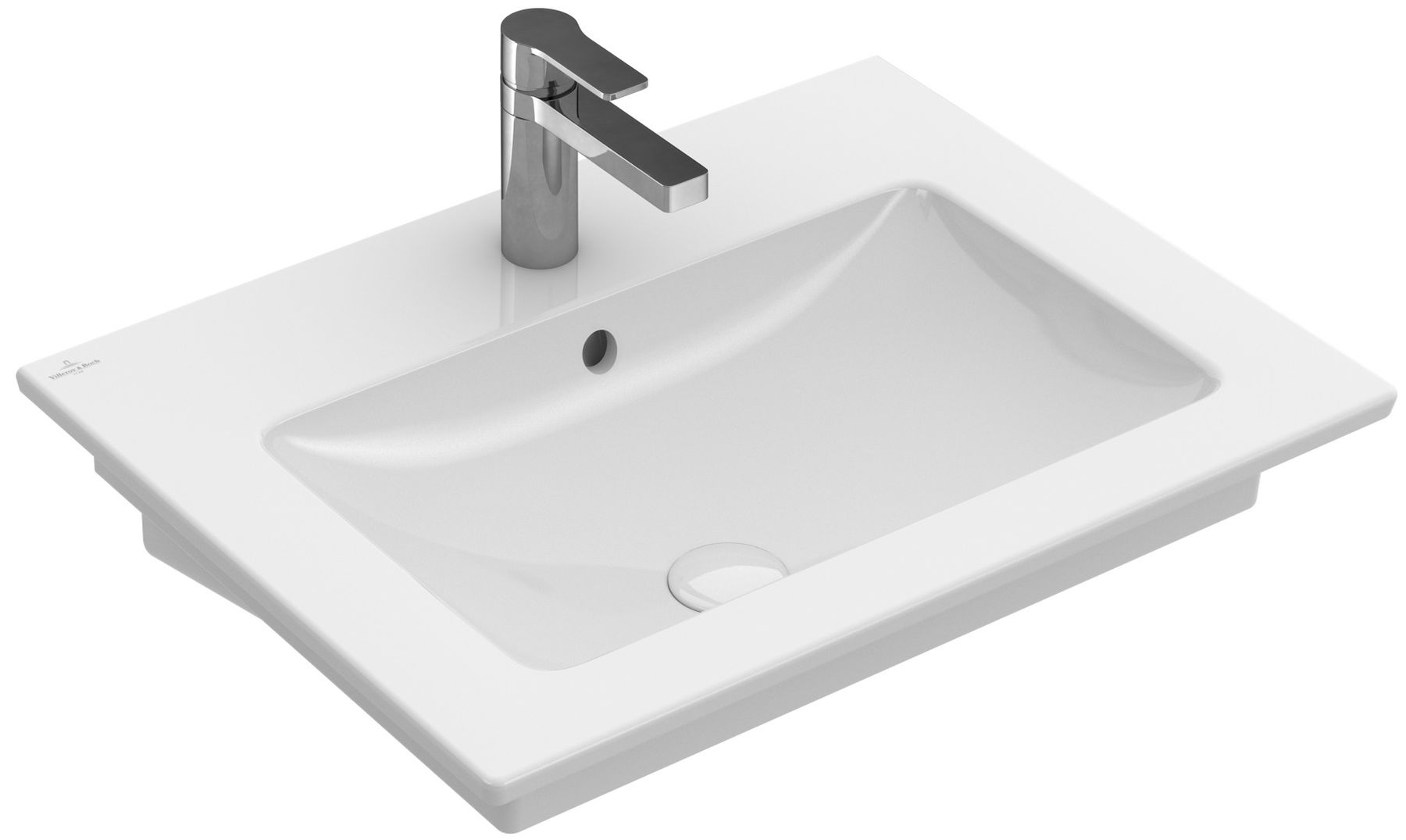 Villeroy & Boch Venticello mosdótál 60x50 cm négyszögletes klasszikus-beépíthető fehér 41246201