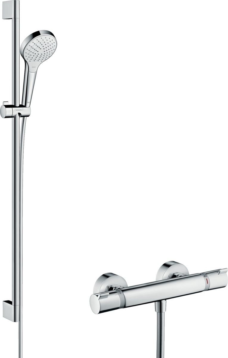 Hansgrohe Ecostat zuhany készlet fal termosztáttal króm-fehér 27014400