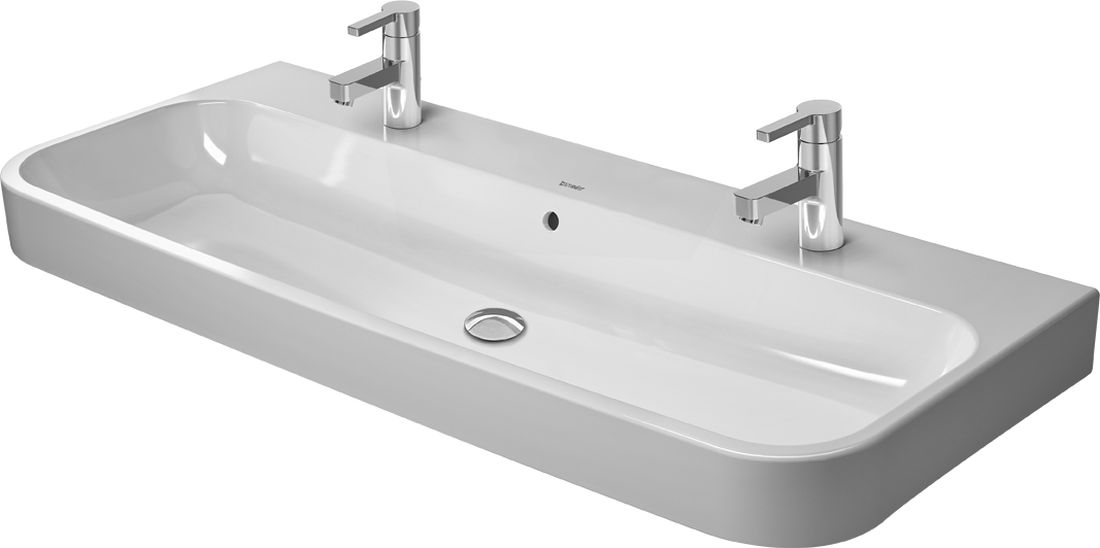 Duravit Happy D.2 mosdótál 120x50.5 cm négyszögletes beépíthető fehér 2318120024