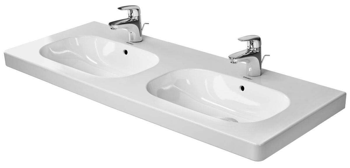 Duravit D-Code mosdótál 120x49 cm négyszögletes klasszikus-beépíthető-dupla fehér 03481200002