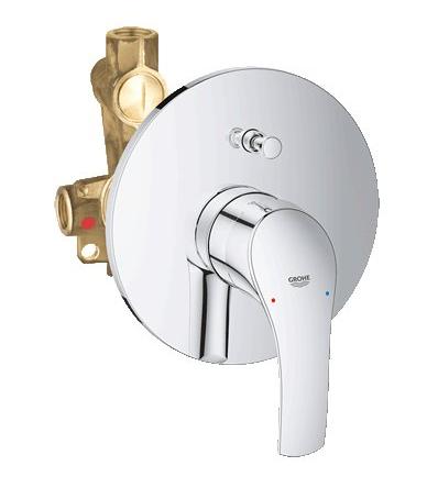 Grohe Eurosmart kád és zuhany csaptelep süllyesztett StarLight Chrome 33305002