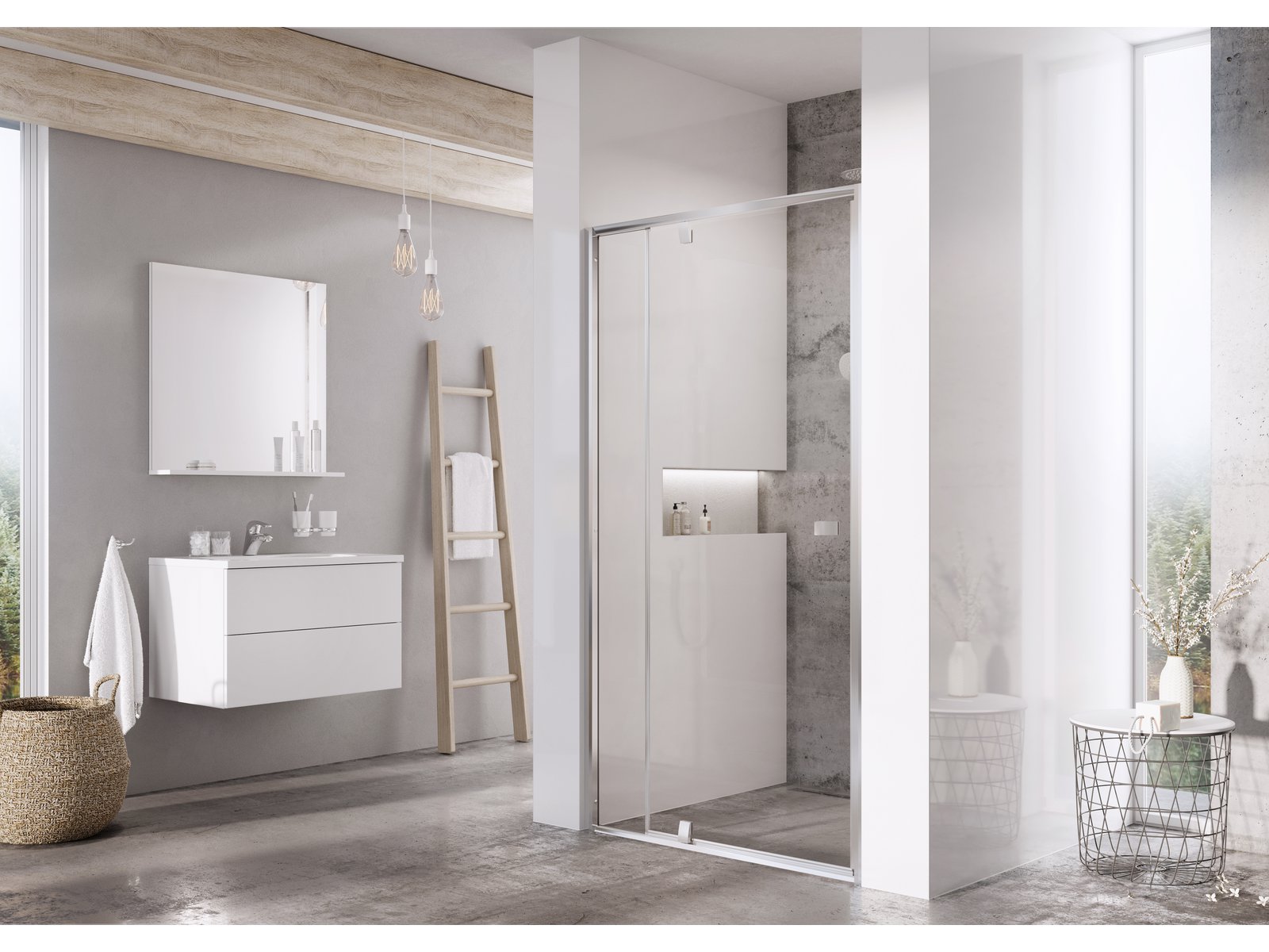 Ravak Pivot zuhanyajtók 110 cm dönthető alumínium fényes/átlátszó üveg 03GD0C00Z1