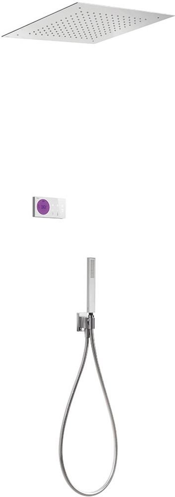 Tres Shower Technology zuhany készlet beépített termosztáttal trópusi zuhany opcióval króm 092.865.61