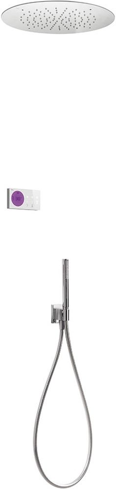 Tres Shower Technology zuhany készlet beépített termosztáttal trópusi zuhany opcióval króm 092.865.57