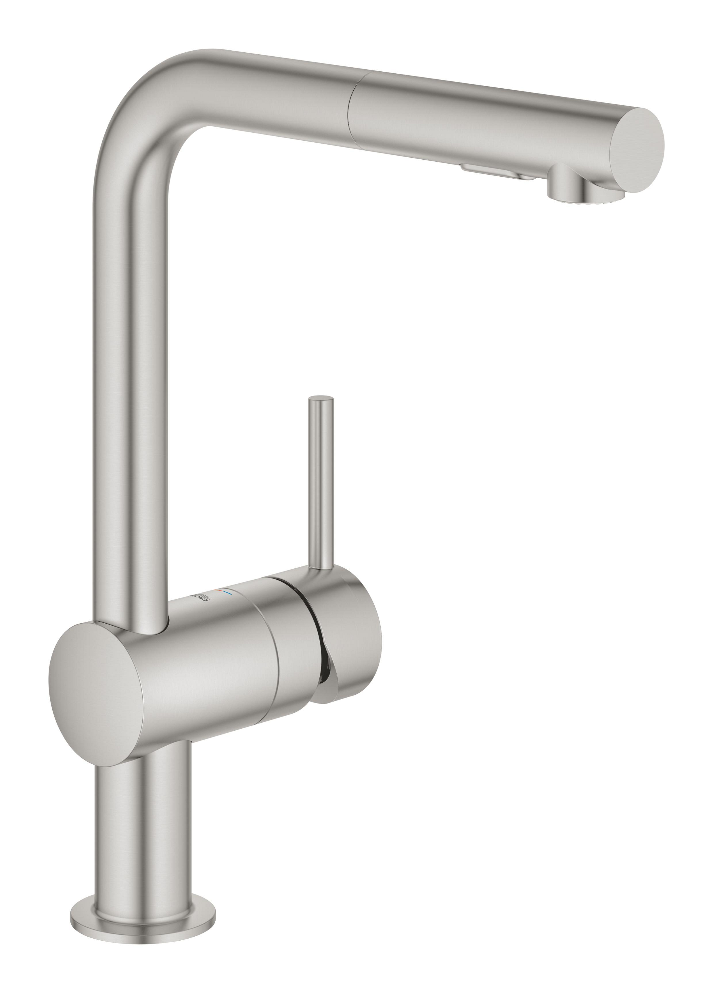 Grohe Minta konyhai csaptelep álló rozsdamentes acél 30274DC0