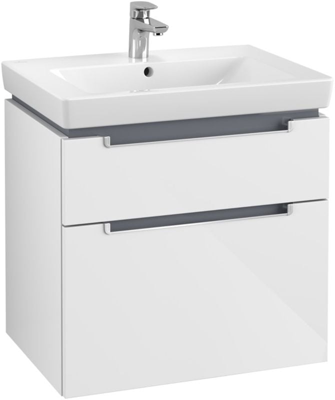 Villeroy & Boch Subway 2.0 szekrény 63.7x45.4x59 cm mosdókagyló alá akasztható fehér A91000DH