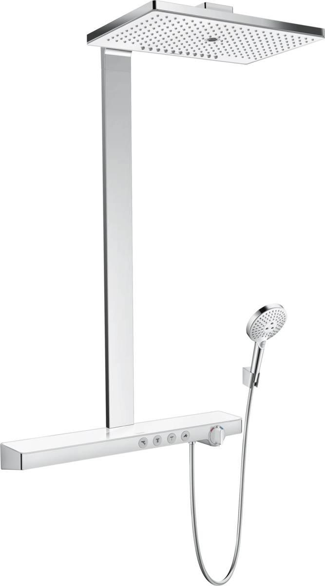 Hansgrohe Rainmaker Select zuhany készlet fal termosztáttal króm-fehér 27106400