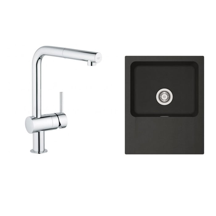 Készlet konyhai csaptelep Grohe Minta 32168000, tectonite mosogató Franke Orion 114.0286.441