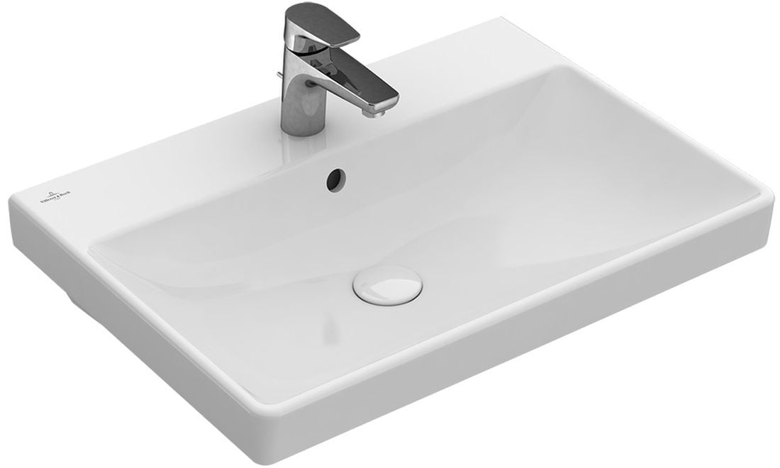 Villeroy & Boch Avento mosdótál 60x47 cm négyszögletes klasszikus-beépíthető fehér 41586001