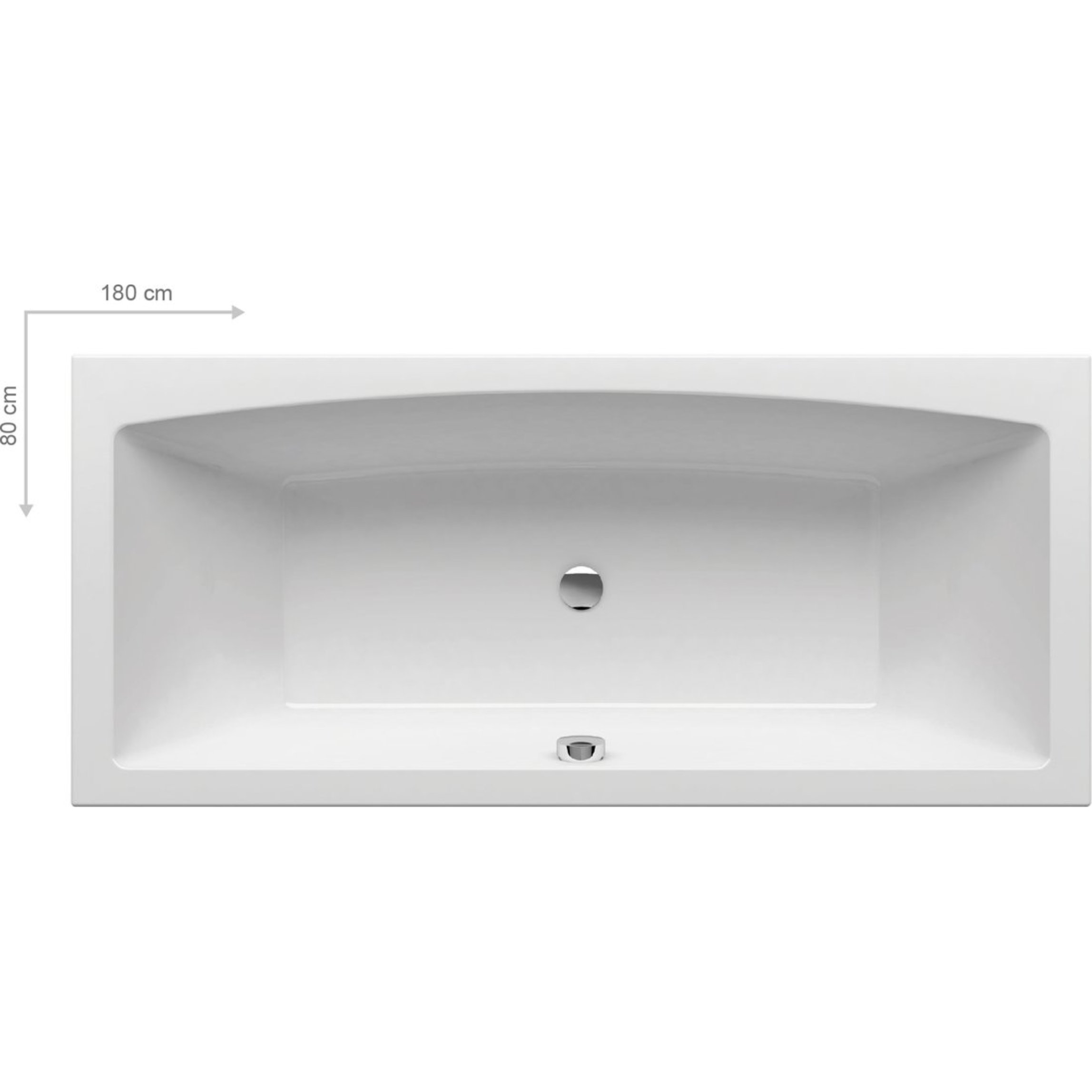 Ravak Formy 02 egyenes kád 180x80 cm fehér C891000000