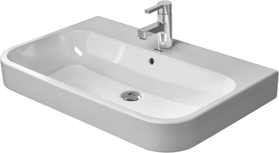 Duravit Happy D.2 mosdótál 65x50.5 cm félkör alakú beépíthető fehér 23186500001