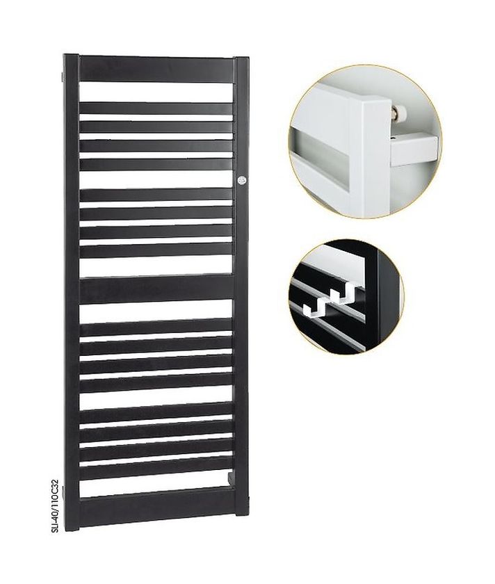 Instal Projekt Slim grzejnik łazienkowy podłączenie dolne biały mat SLI-50/110C34