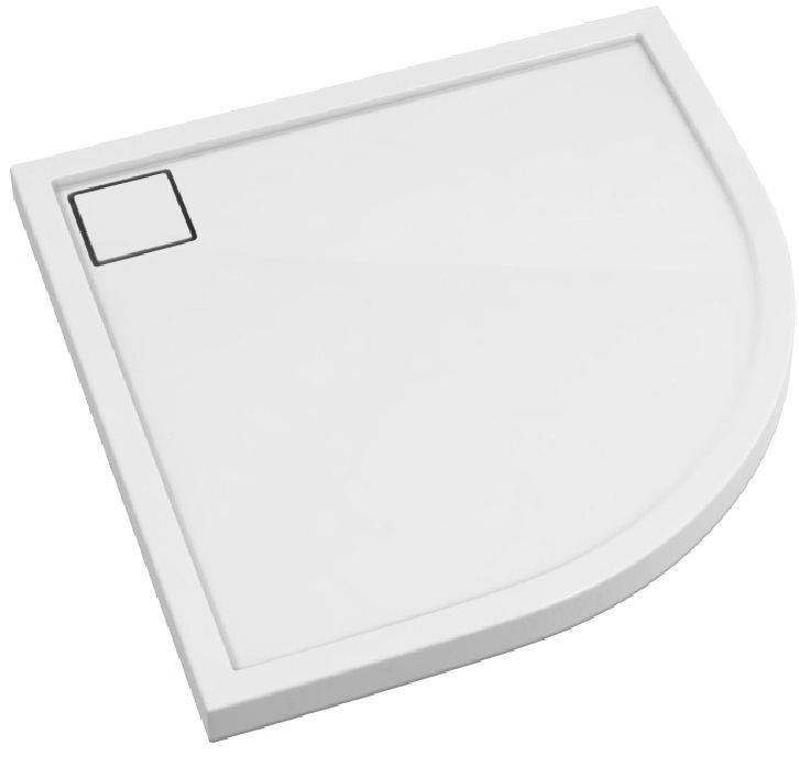 Schedpol Omega félkör alakú zuhanytálca 80x80 cm fehér 3.0459
