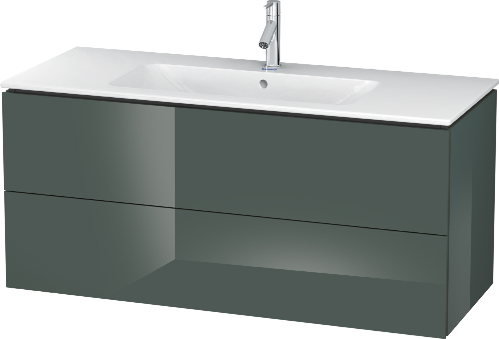 Duravit L-Cube szekrény 122x48.1x55 cm Függesztett, mosdó alatti szürke LC624303838