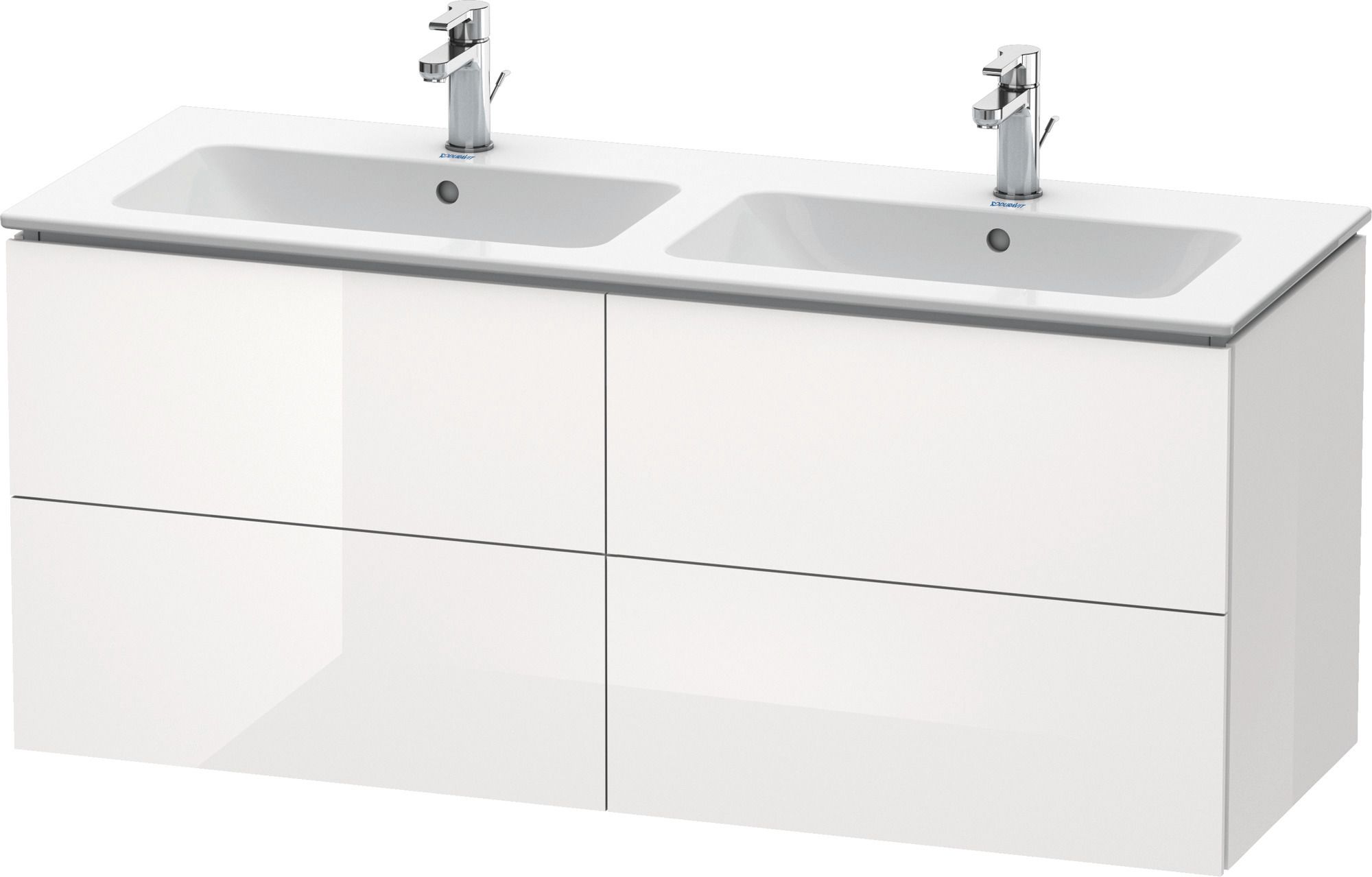 Duravit L-Cube szekrény 129x48.1x55 cm mosdókagyló alá akasztható fehér LC625902222