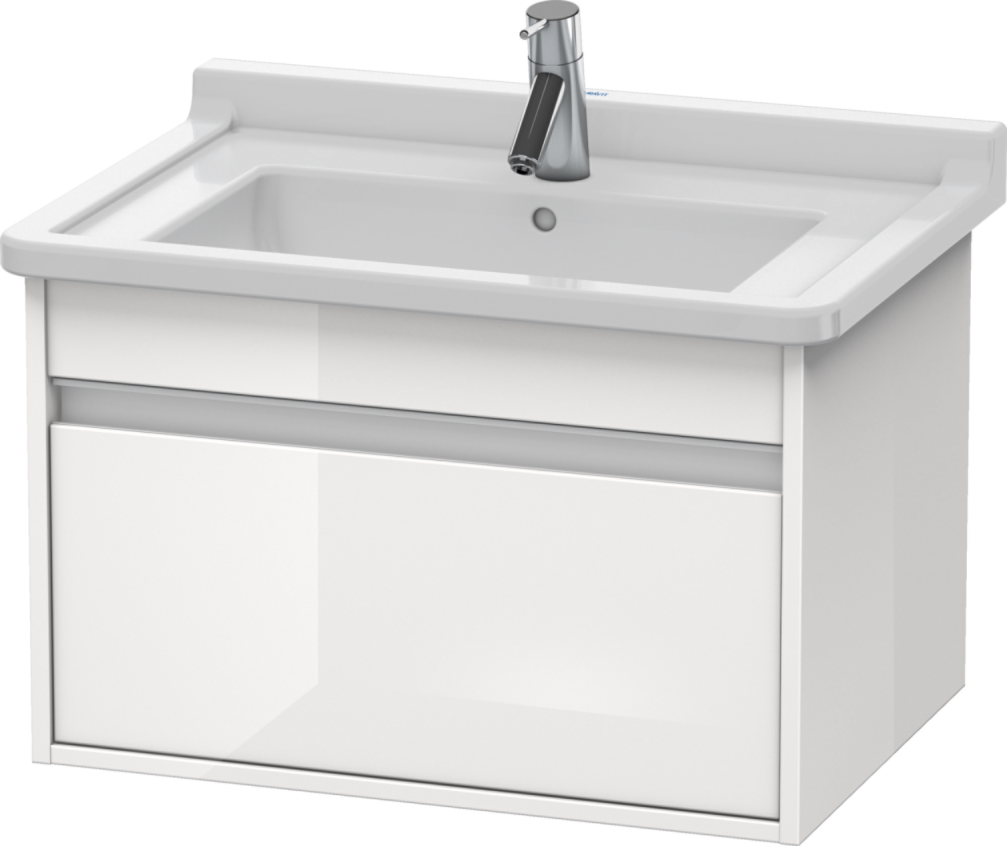 Duravit Ketho szekrény 80x46.5x41 cm Függesztett, mosdó alatti fehér KT666402222