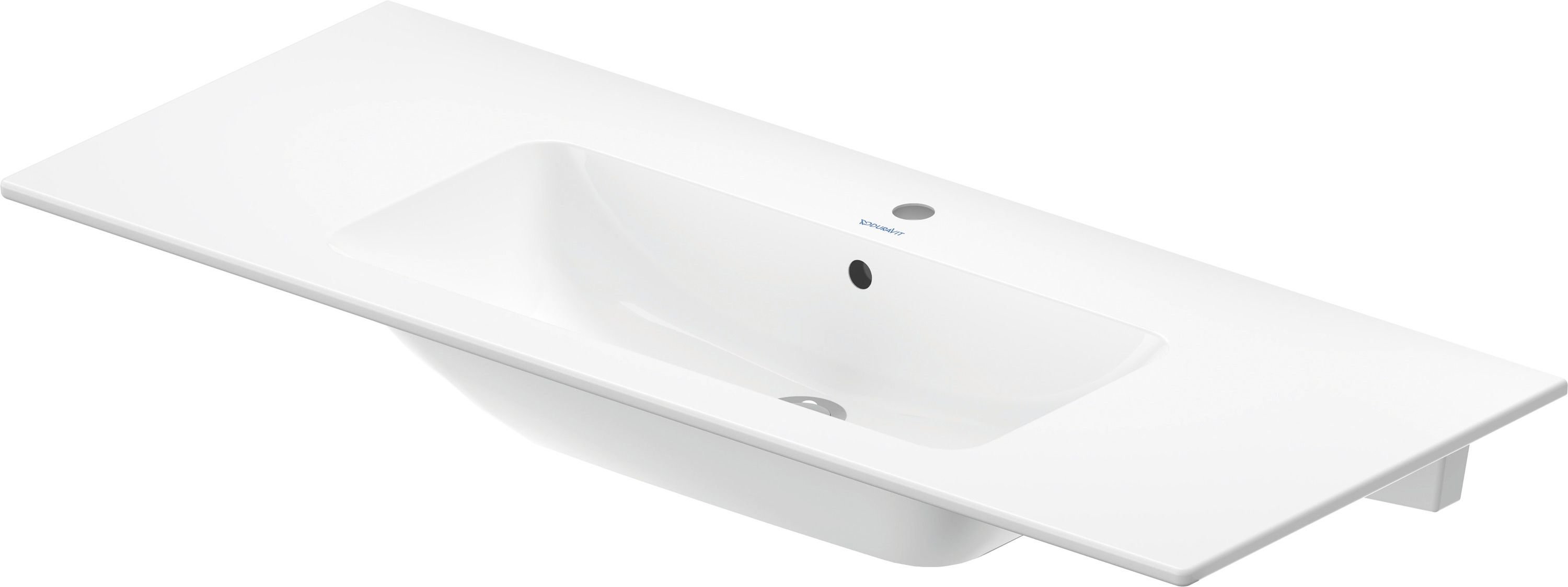 Duravit ME by Starck mosdótál 123x49 cm négyszögletes klasszikus-beépíthető-pulttal együtt fehér 2336120000