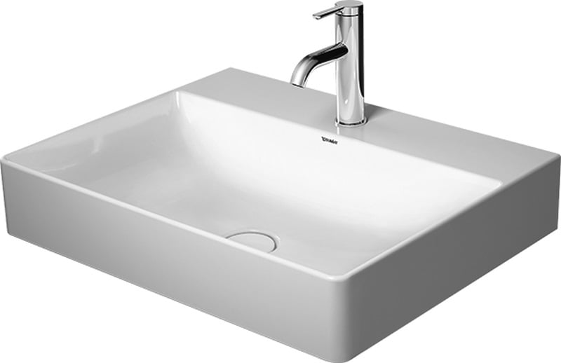 Duravit DuraSquare mosdótál 60x47 cm négyszögletes beépíthető fehér 2353600041