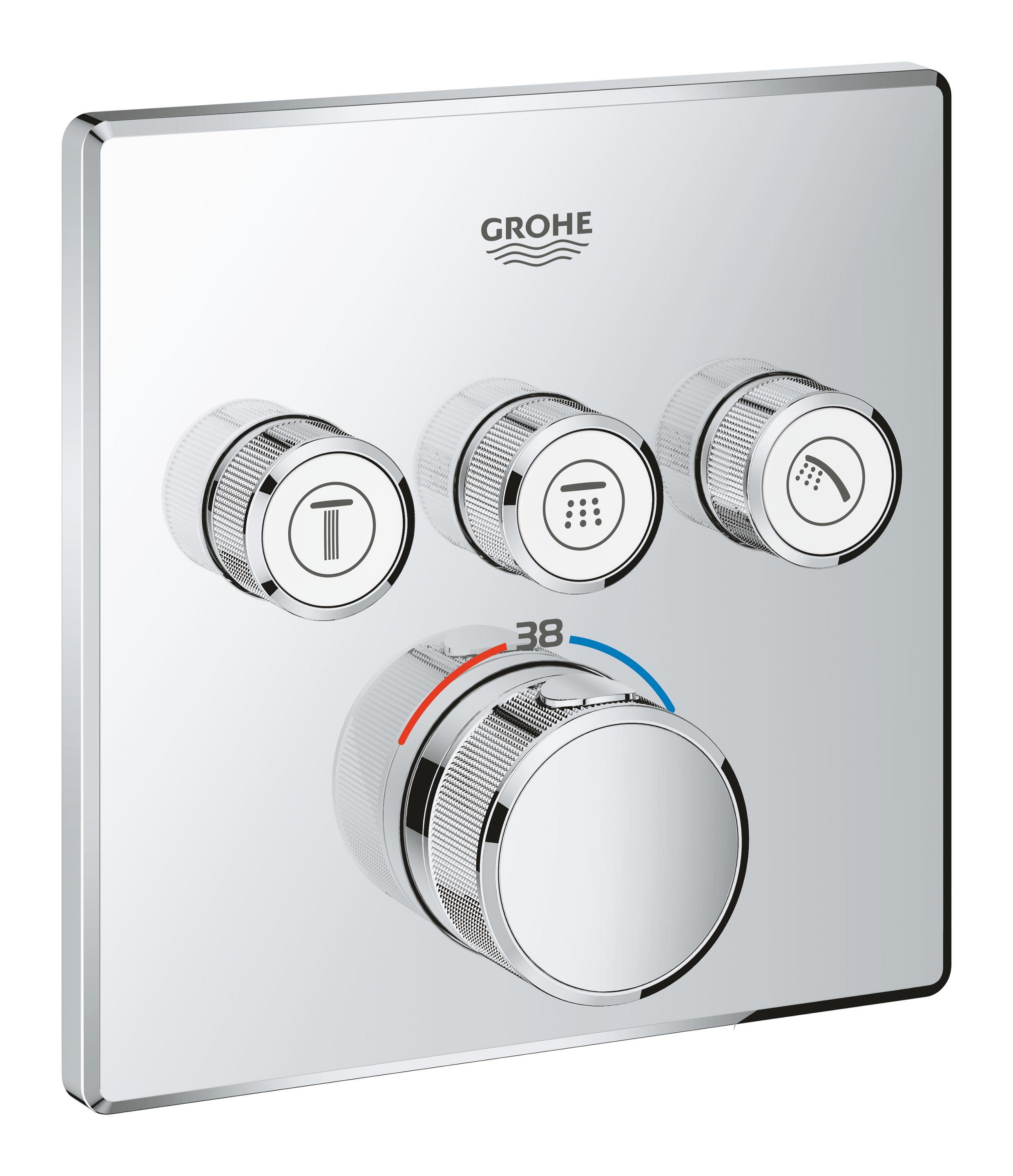 Grohe Grohtherm SmartControl kád és zuhany csaptelep süllyesztett igen StarLight Chrome 29126000