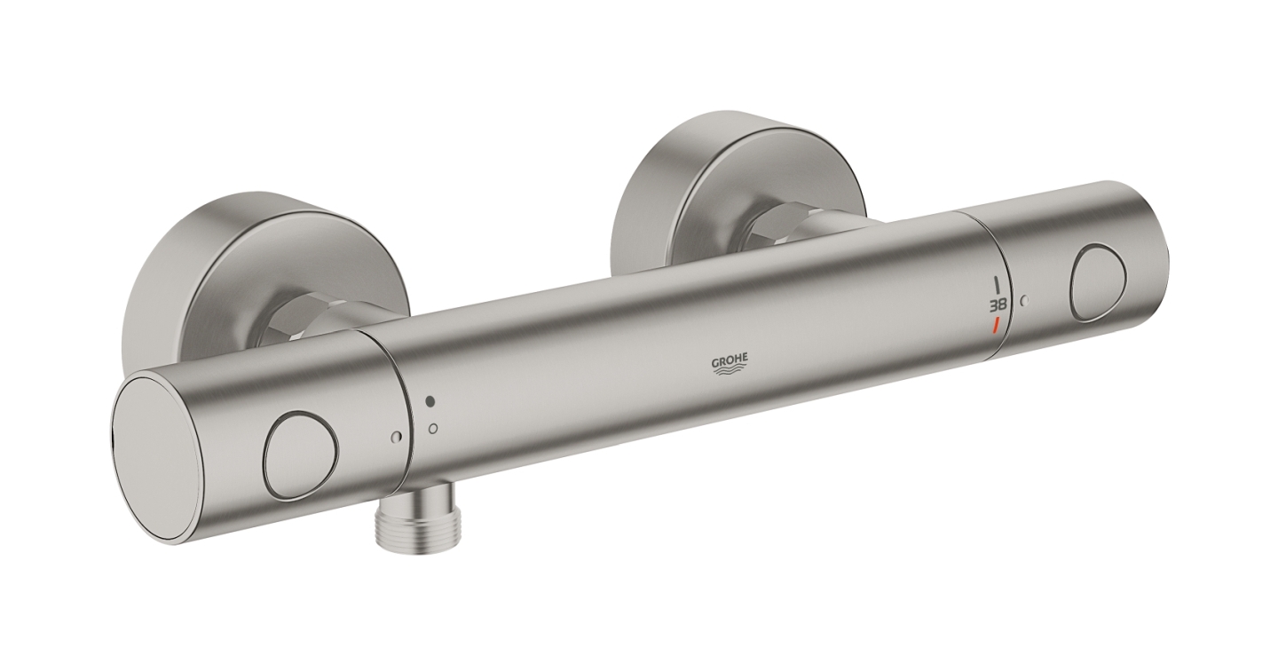 Grohe Grohtherm 1000 Cosmopolitan M zuhanycsaptelep fal igen SuperSteel 34065DC2