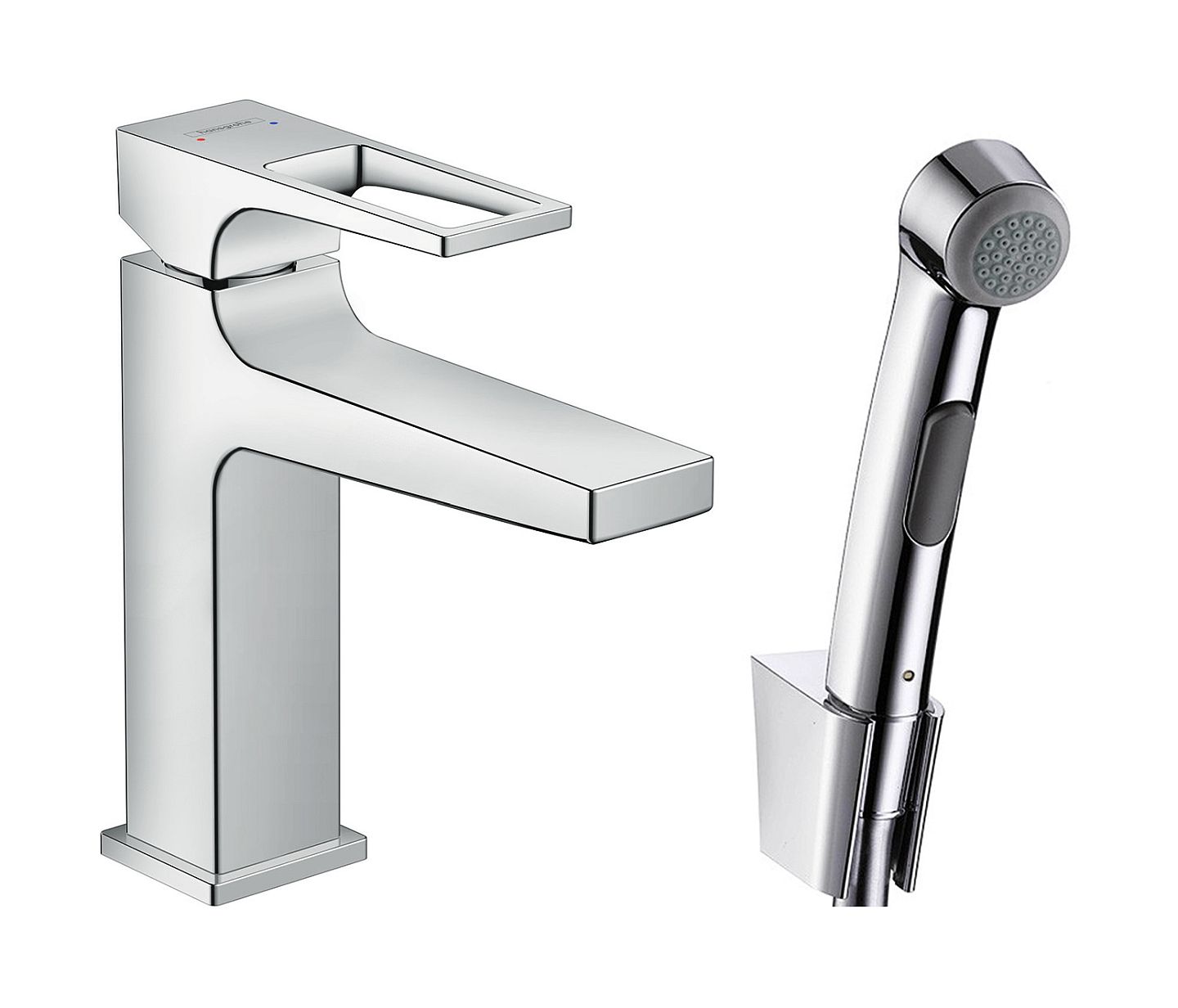 Hansgrohe Metropol mosdócsap bidés zuhanyfejjel álló króm 74522000