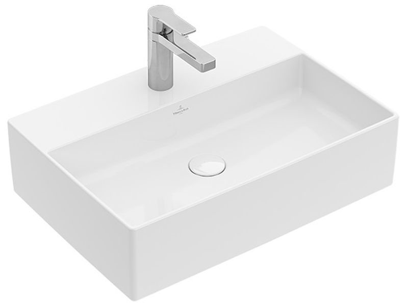 Villeroy & Boch Memento 2.0 mosdótál 50x42 cm négyszögletes mosdótálak fehér 4A075001