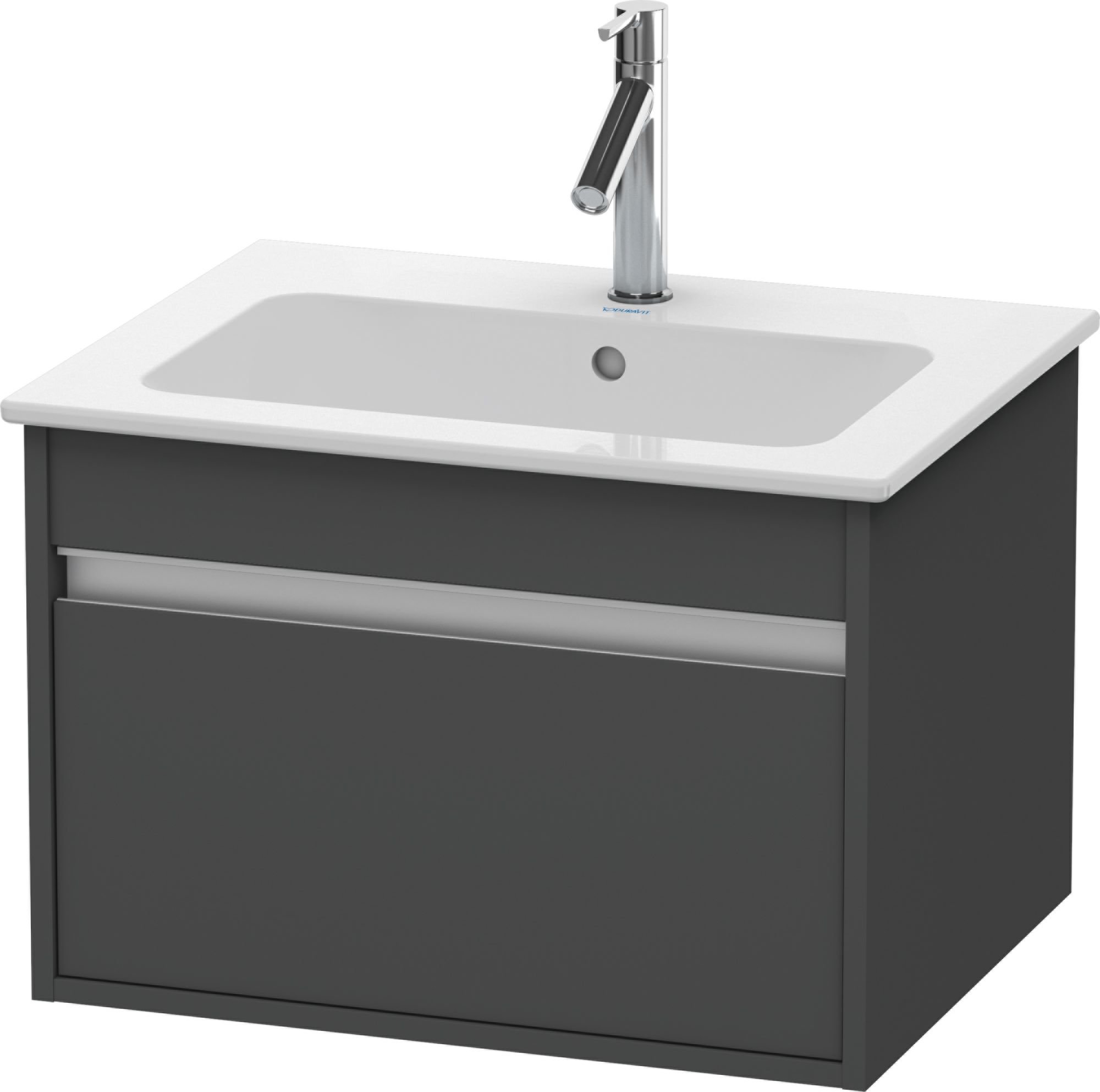 Duravit Ketho szekrény 60x47.5x41 cm Függesztett, mosdó alatti grafit KT641804949