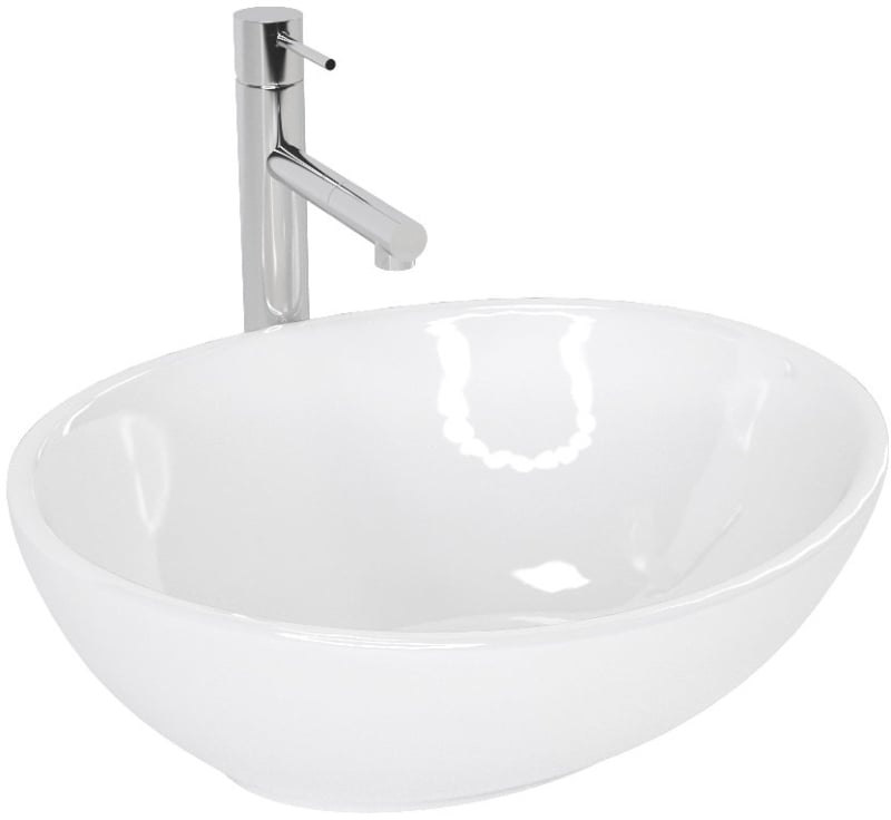 Rea Sofia mosdótál 41x34.5 cm ovális mosdótálak fehér REA-U0133