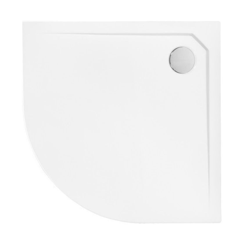 Besco Asco Ultraslim félkör alakú zuhanytálca 90x90 cm fehér BMAS-90