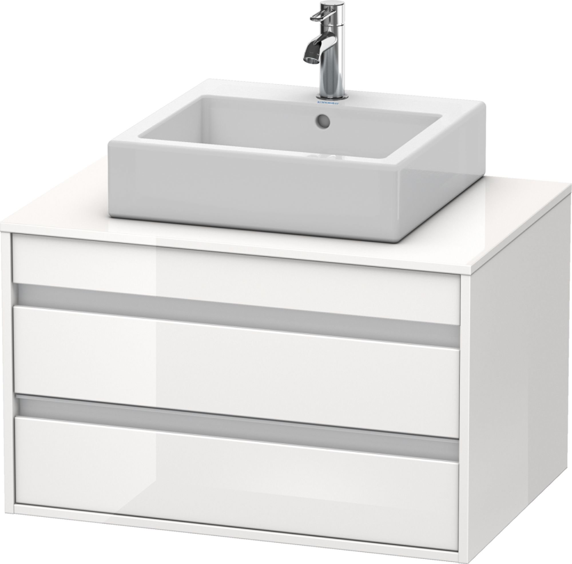 Duravit Ketho szekrény 80x55x49.6 cm mosdókagyló alá akasztható fehér KT665402222