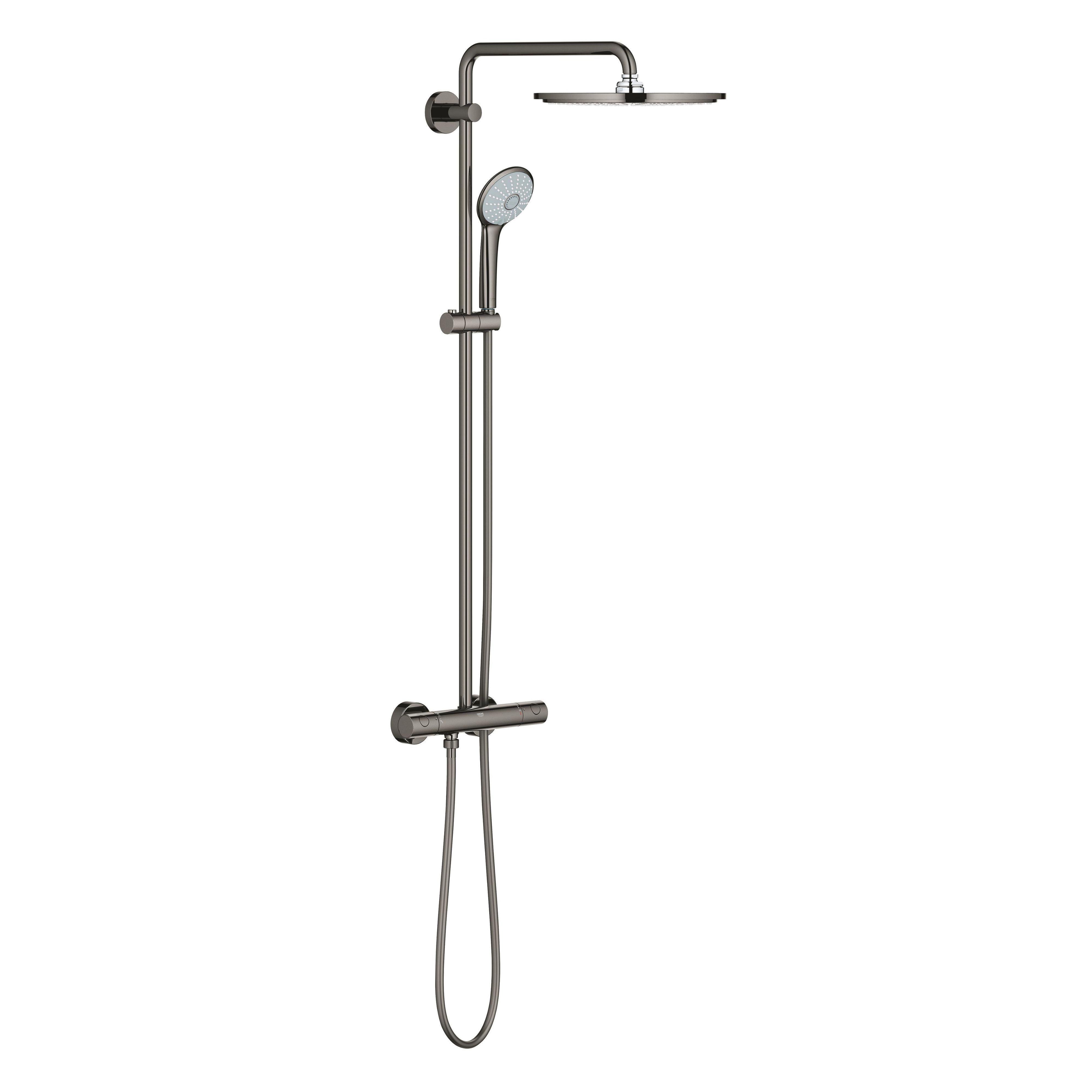 Grohe Euphoria zuhany készlet fal termosztáttal trópusi zuhany opcióval Hard Graphite 26075A00