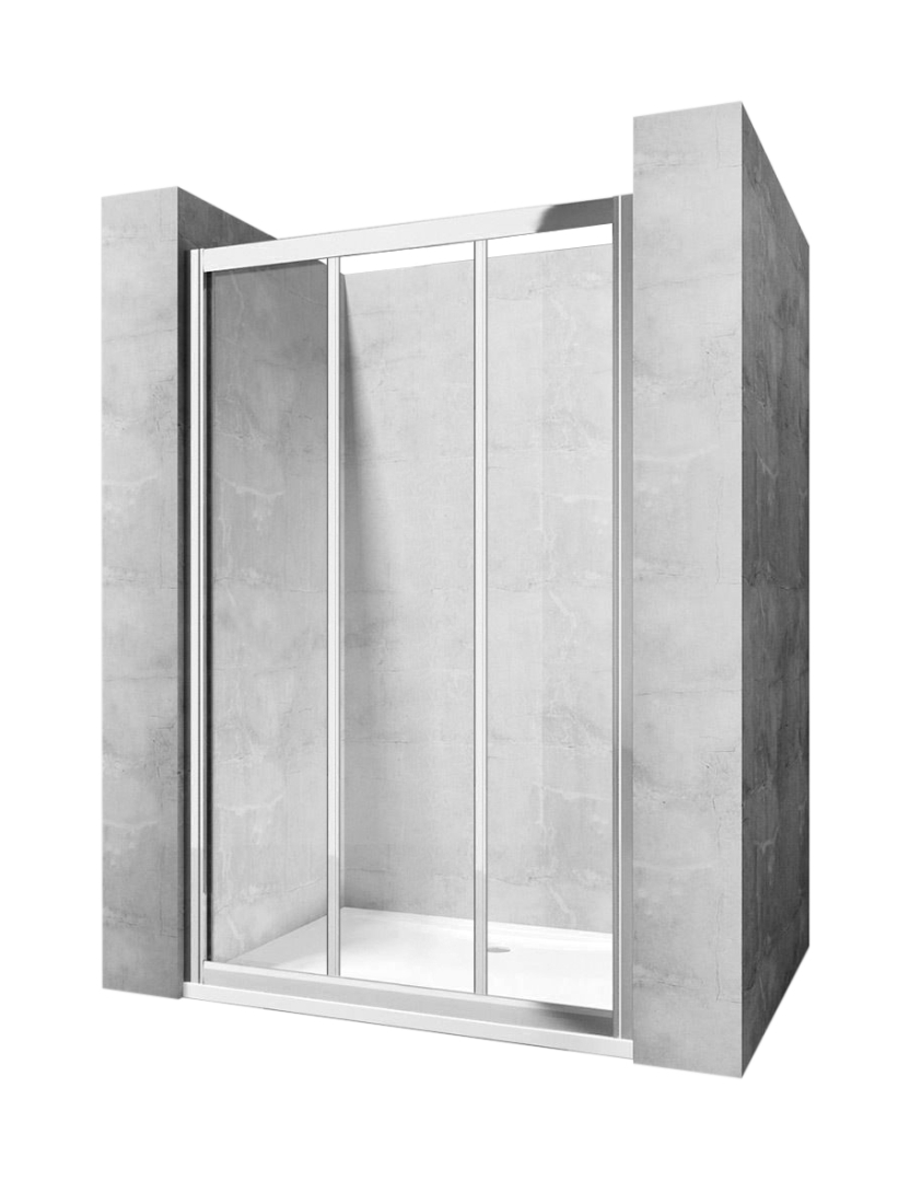 Rea Alex zuhanyajtók 80 cm tolható króm fényes/átlátszó üveg REA-K0287