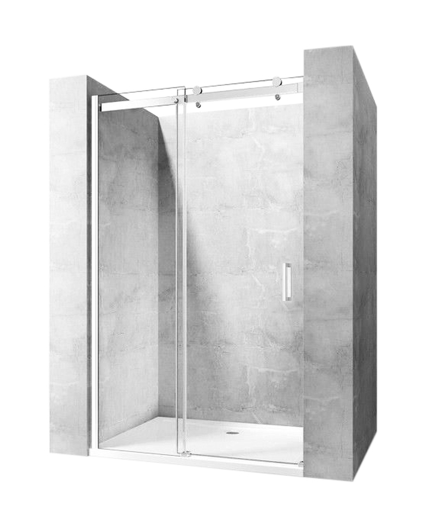 Rea Nixon-2 zuhanyajtók 120 cm tolható króm fényes/átlátszó üveg REA-K5002
