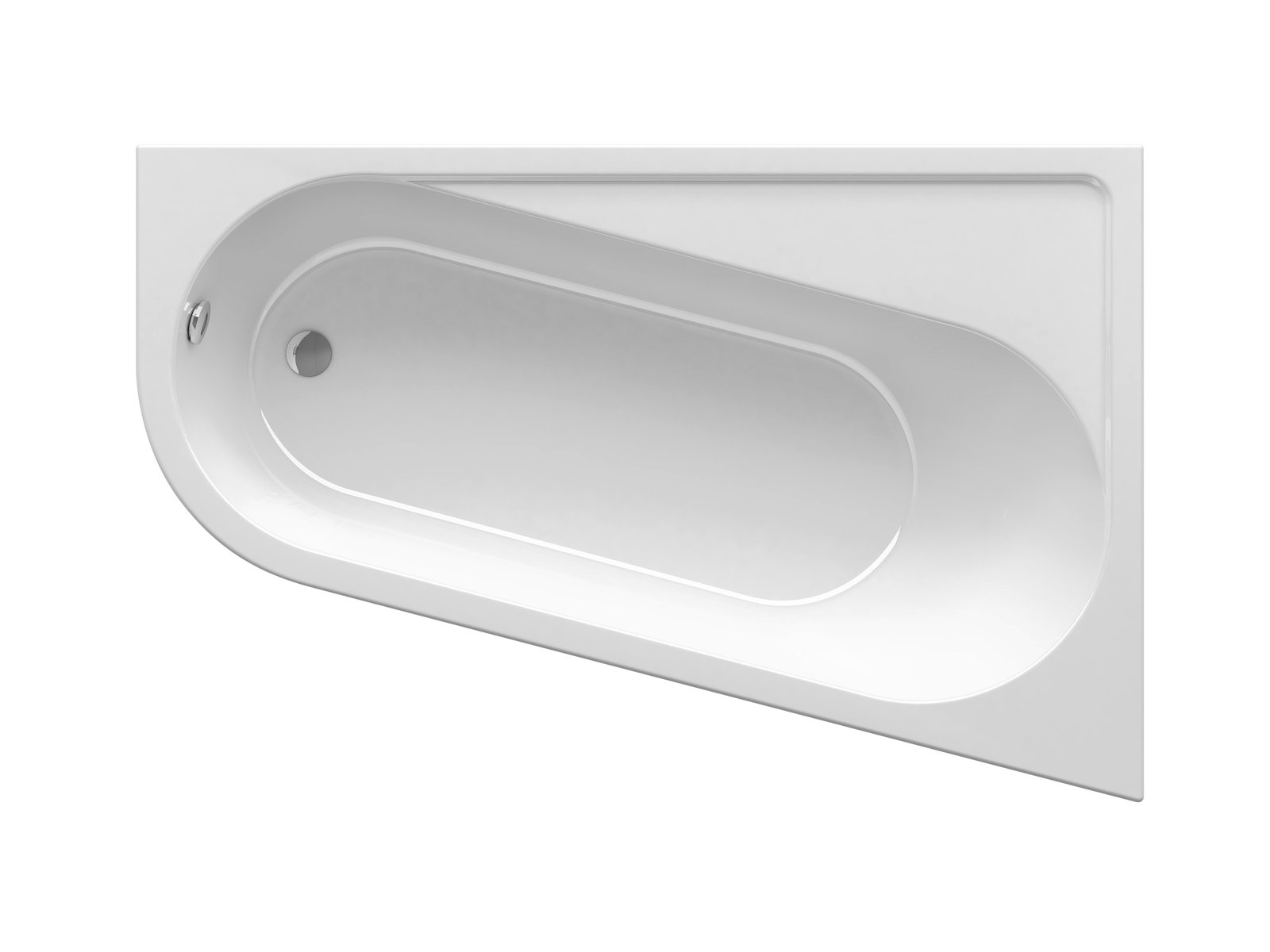 Ravak Chrome sarokkád 170x105 cm jobboldali fehér CA41000000