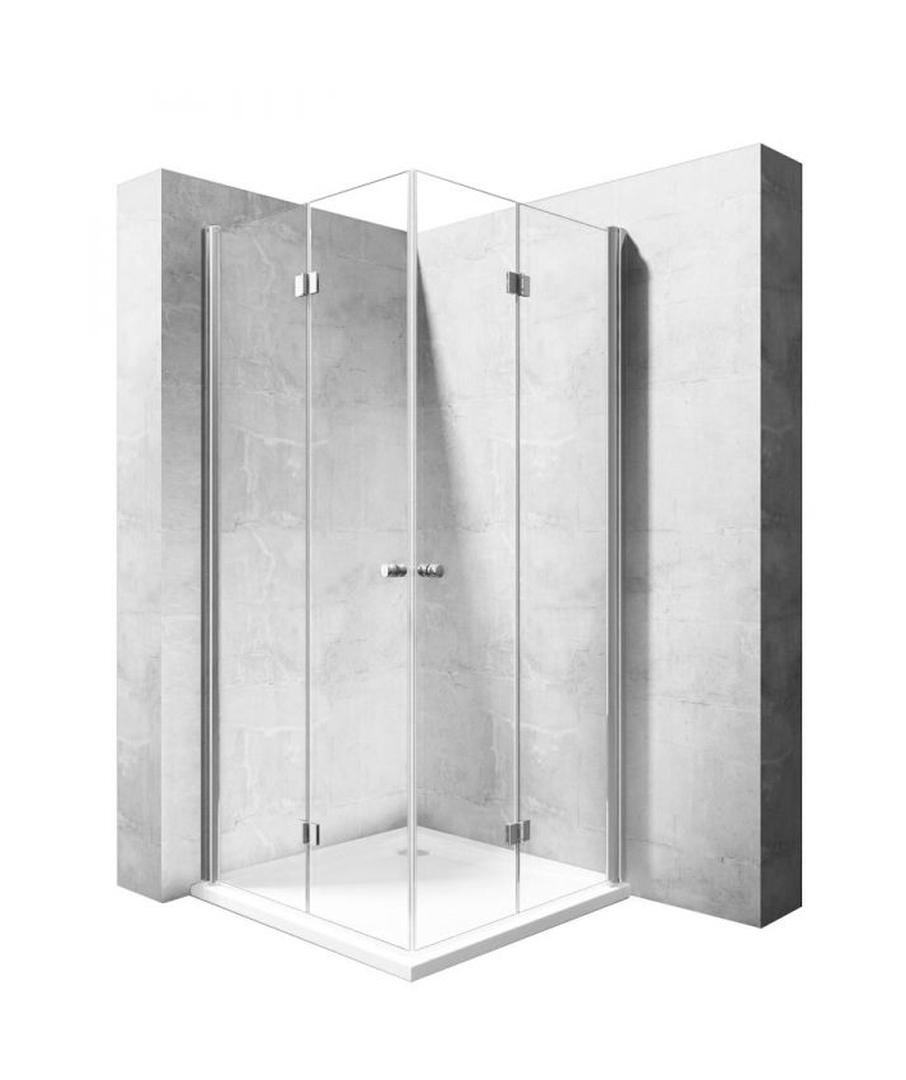 Rea Fold N zuhanykabin 90x90 cm négyzet króm fényes/átlátszó üveg REA-K9991