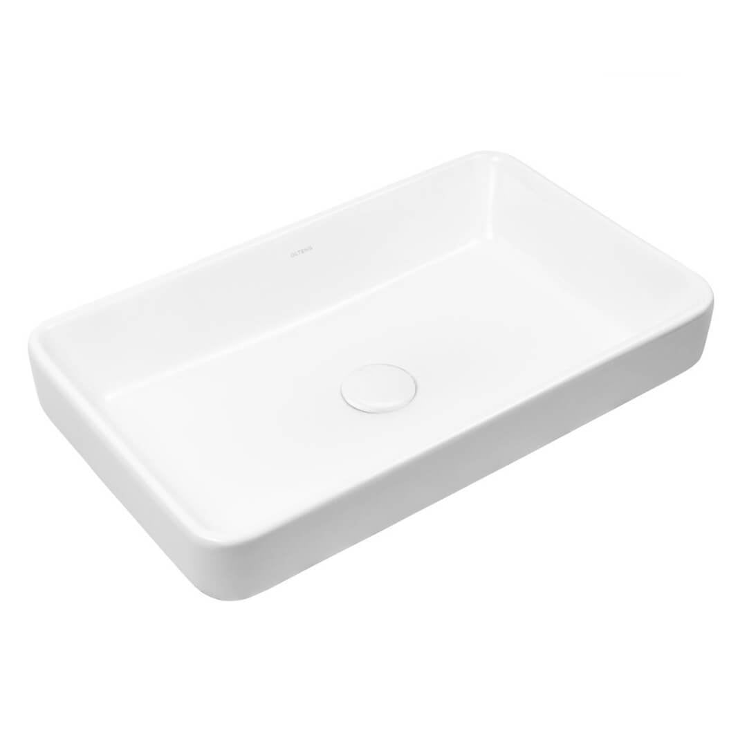 Oltens Fossa mosdótál 55x34 cm négyszögletes mosdótálak fehér fényes 40301000