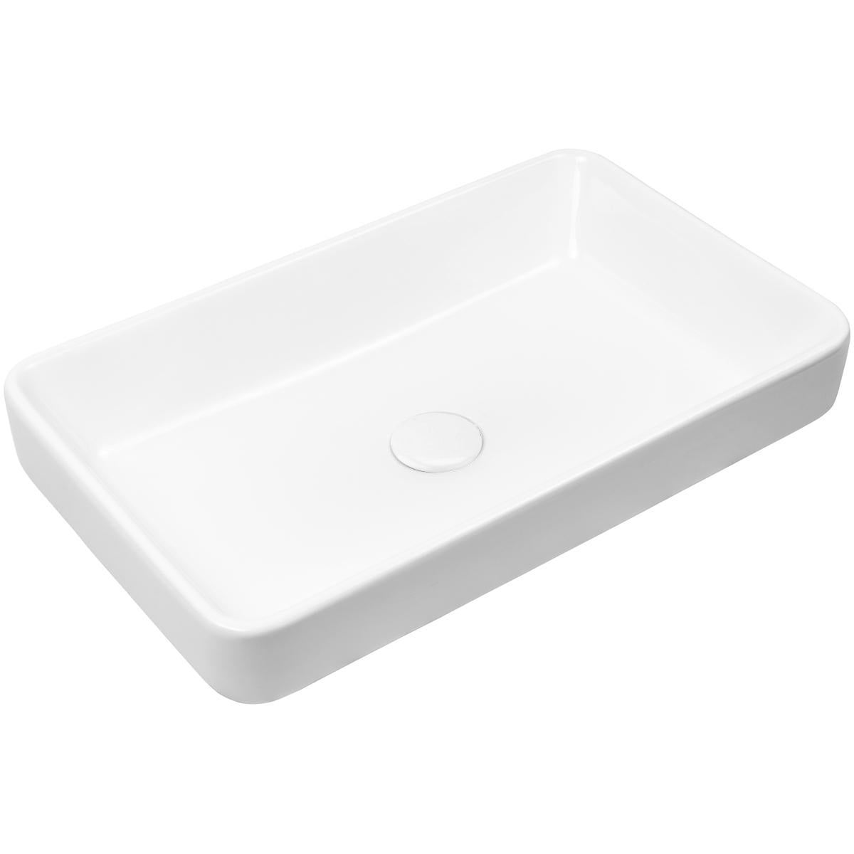 Oltens Fossa mosdótál 55x34 cm négyszögletes mosdótálak fehér fényes 40301000