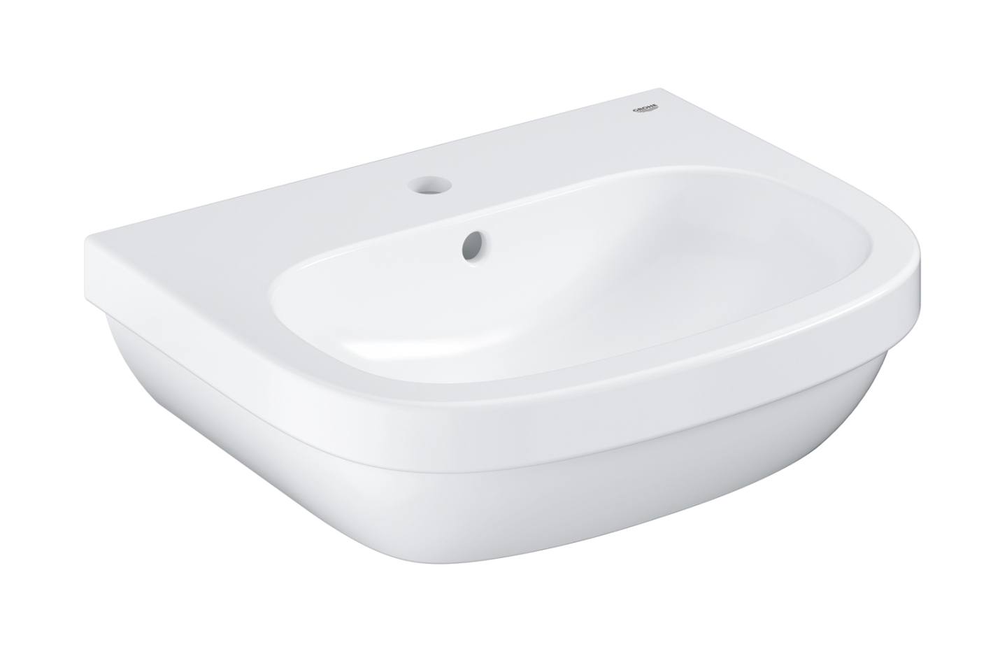 Grohe Euro Ceramic mosdótál 55x45 cm félkör alakú klasszikus fehér 39336000