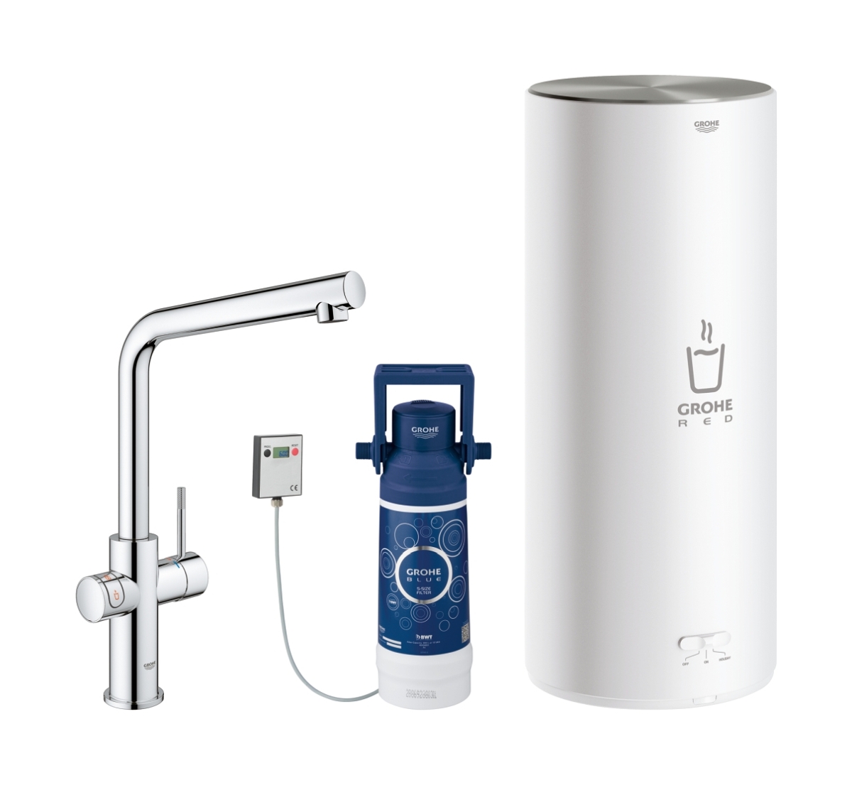 Grohe Red konyhai csaptelep bojlerrel álló StarLight Chrome 30325001