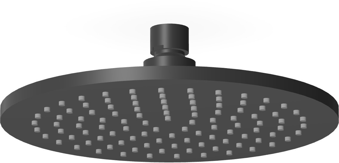 Zucchetti Closer fejzuhany 20x20 cm kerek fekete Z94265.N6